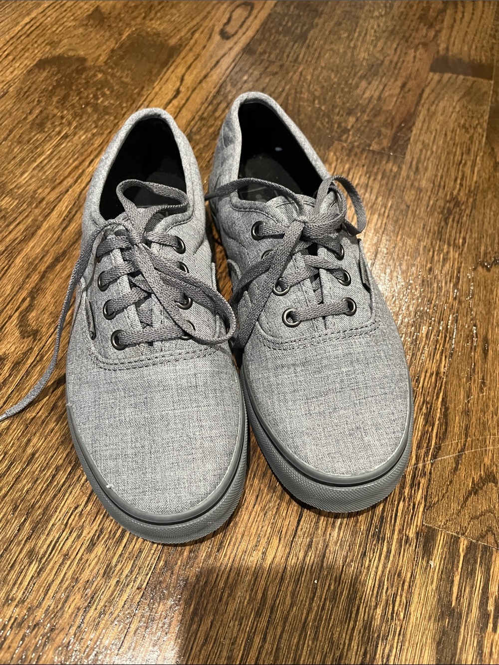 Vans Gray Low-Top Canvas Sneakers